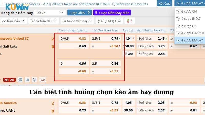Cần biết tình huống chọn kèo âm hay dương